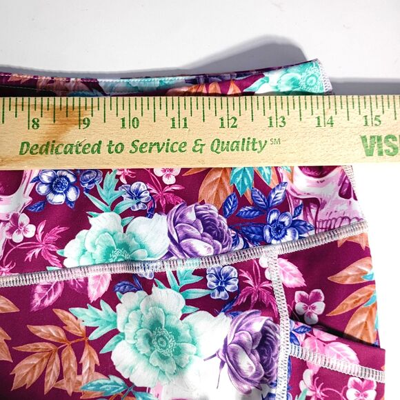 Constantly Varied Gear CVG Skulls and Roses Leggings Purple Background M - Picture 6 of 6